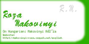 roza makovinyi business card